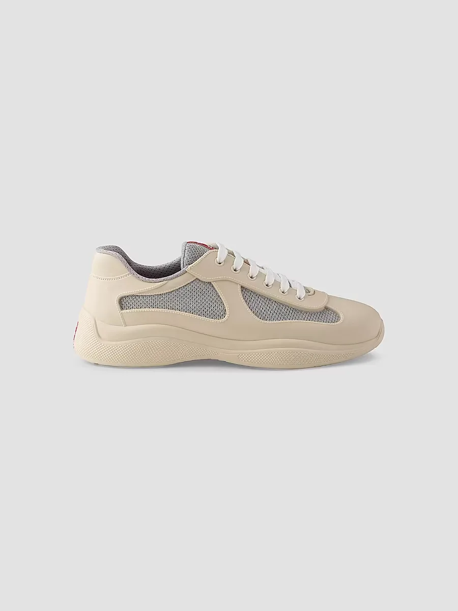 Americas Cup Soft Rubber and Bike Fabric Sneakers by Prada
