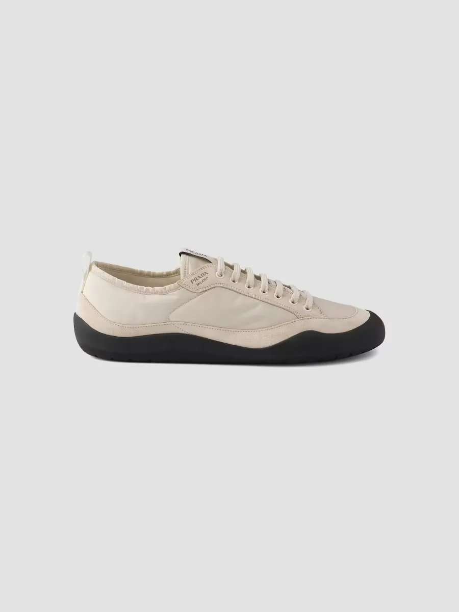 Speedrock Nylon and Suede Sneakers by Prada