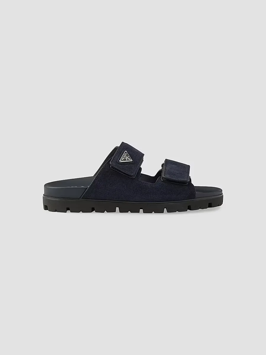 Suede Band Sandals by Prada