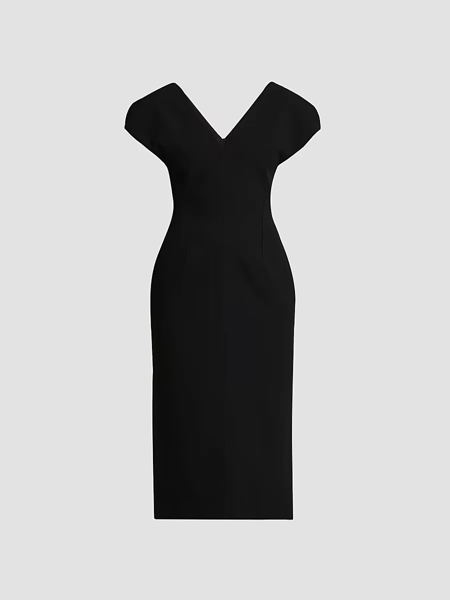 Wool Sable Midi-Dress by Jil Sander