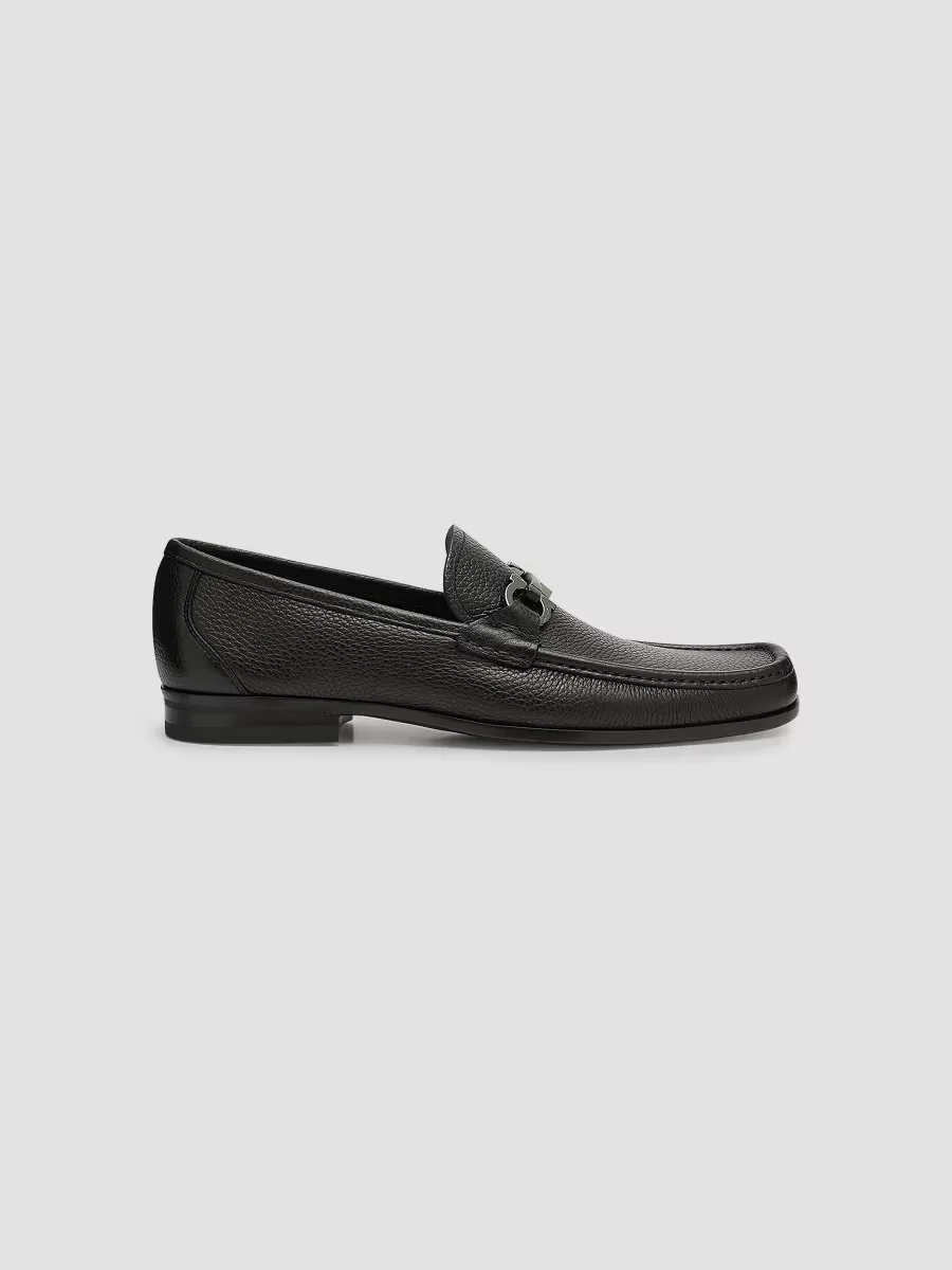 Grandioso Gancini Bit Leather Loafers by Ferragamo