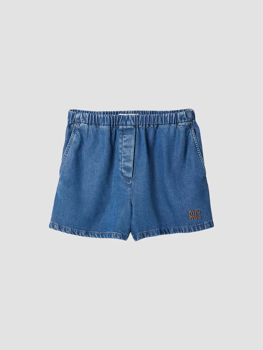 Denim Bermudas by Miu Miu