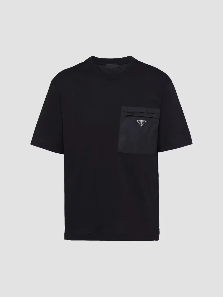Re-Nylon and Jersey T-Shirt