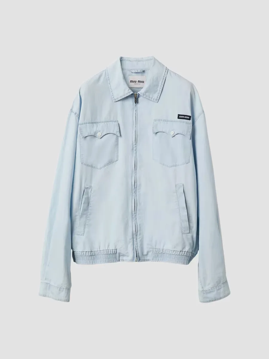 Chambray Blouson Jacket by Miu Miu