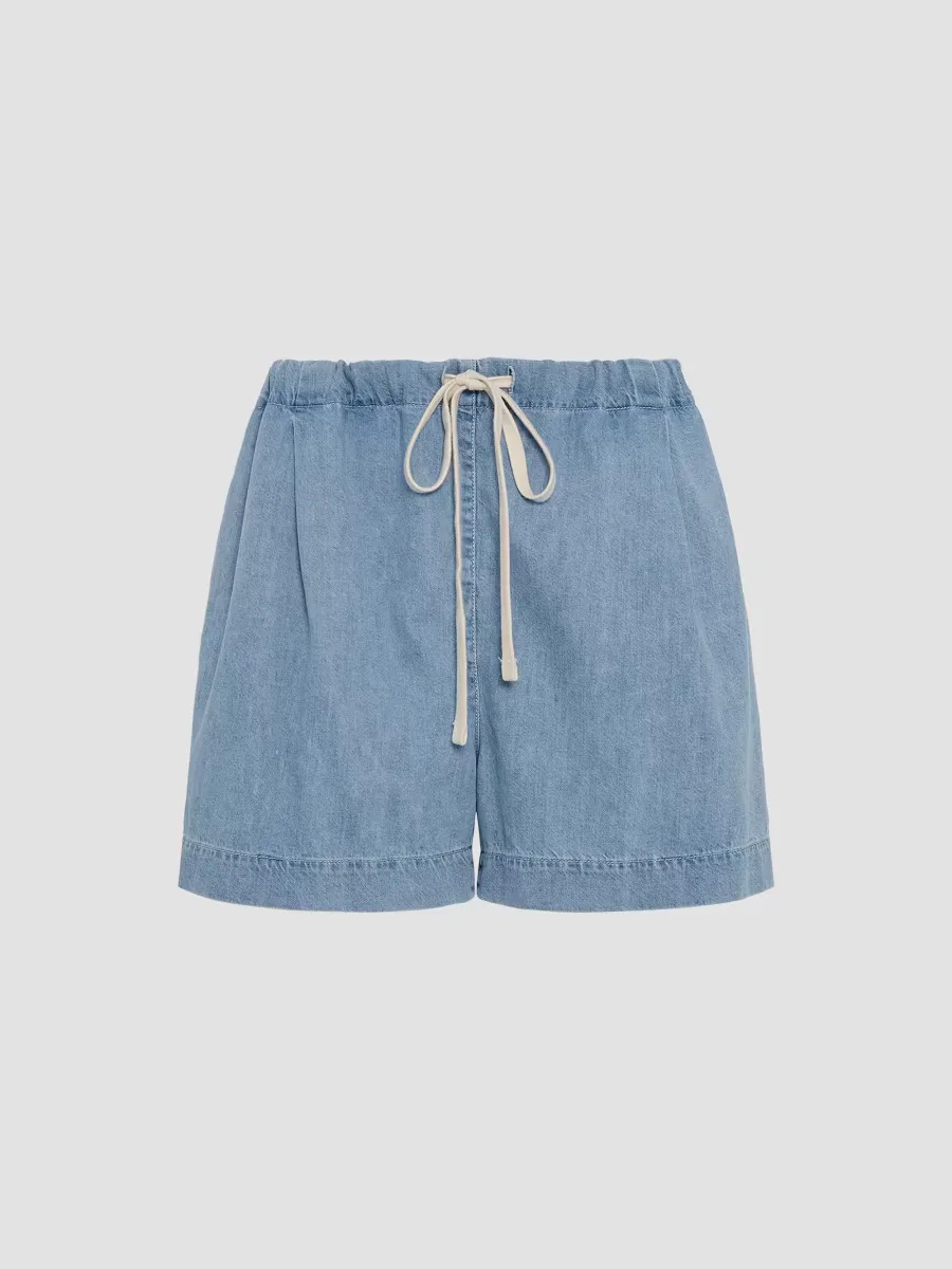Chambray Drawcord Shorts by Another Tomorrow