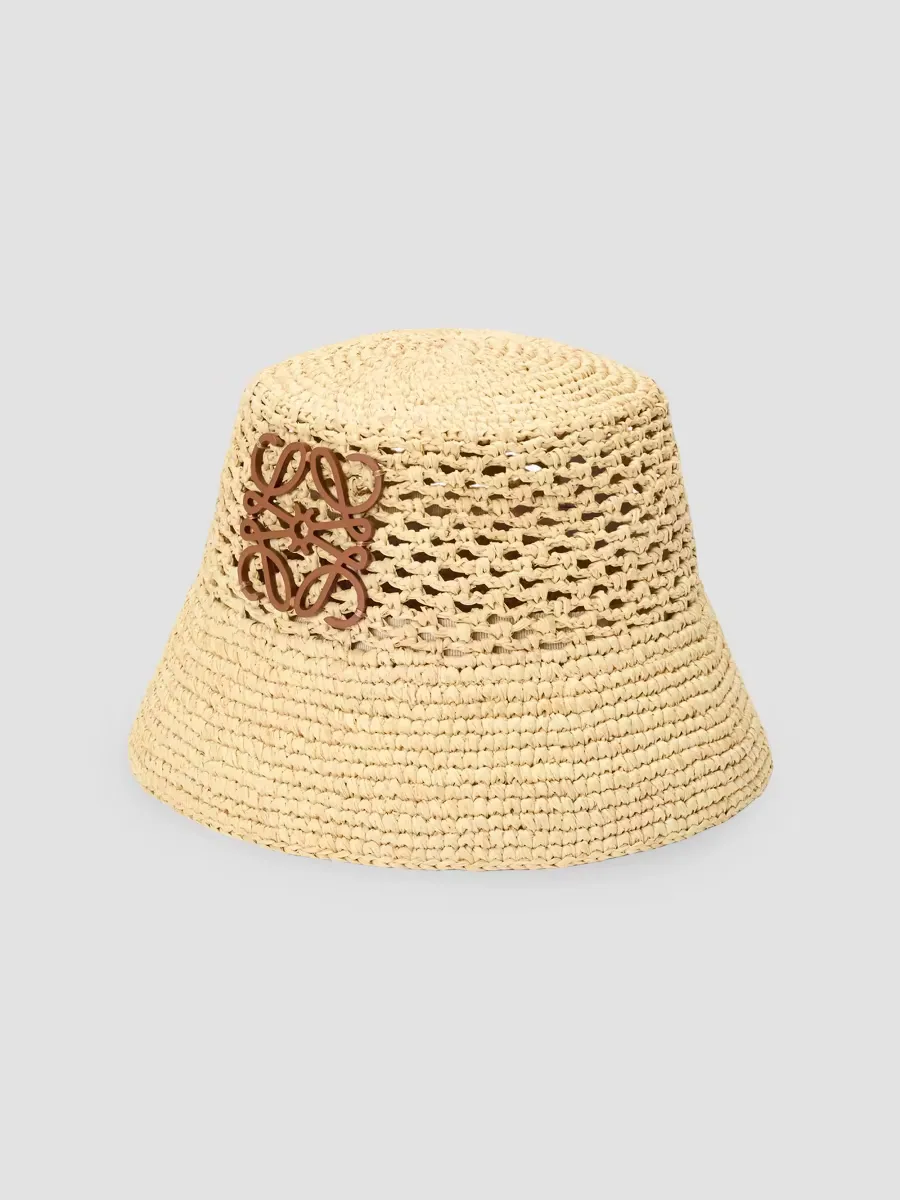 LOEWE x Paulas Ibiza Anagram Raffia Bucket Hat by LOEWE