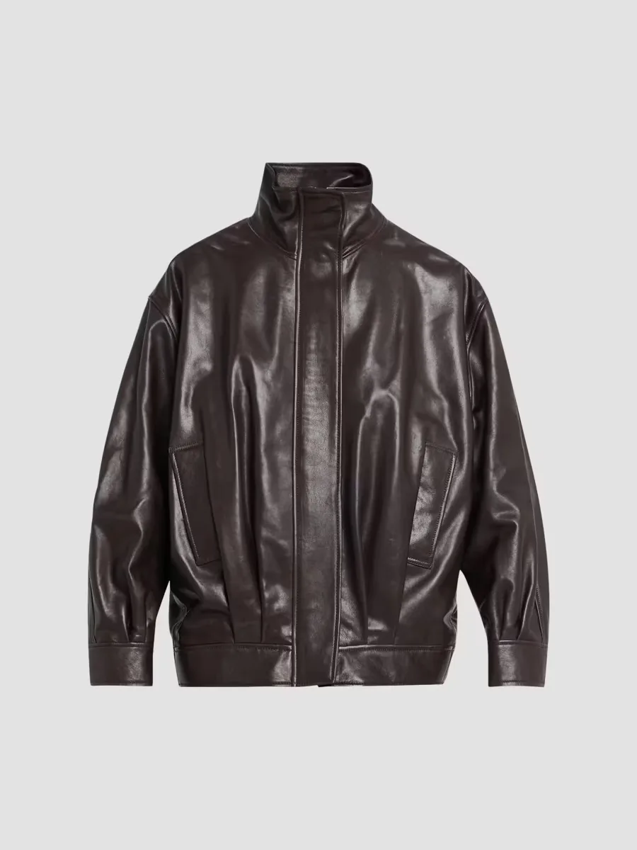 Paula Leather Bomber Jacket