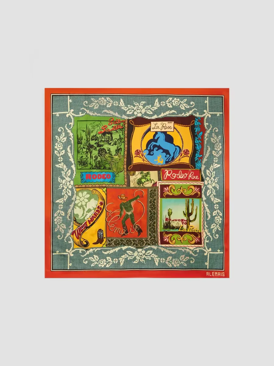 Ace Printed Silk Scarf by ALMAIS