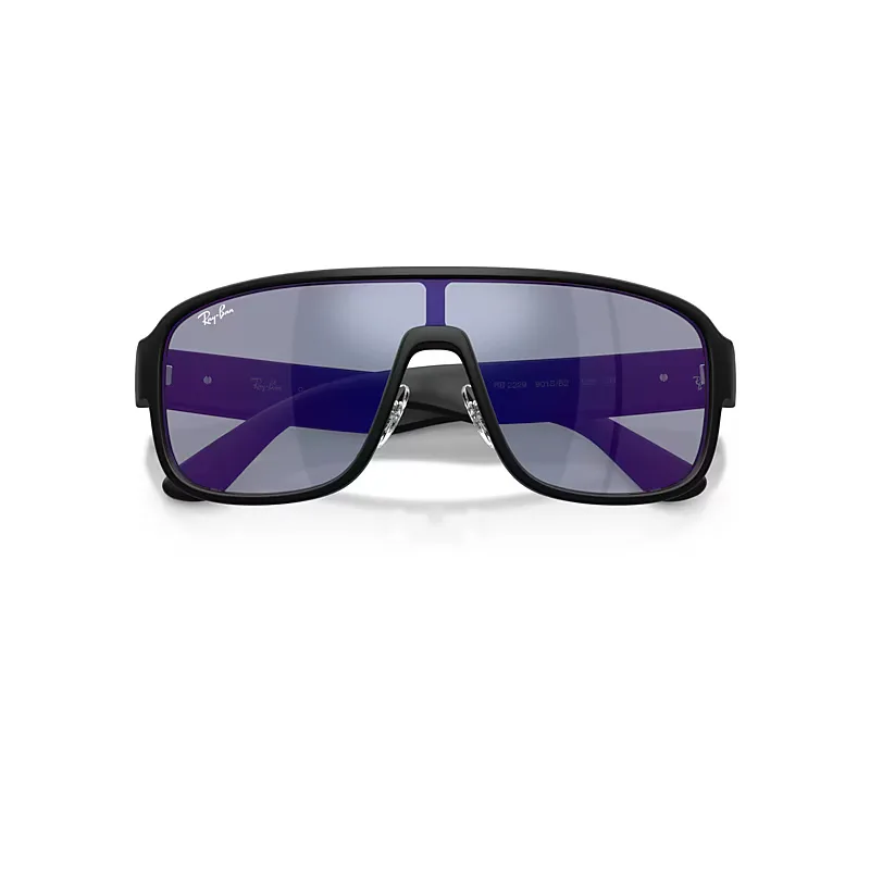 Rb2229 Sunglasses Matte Black Frame Blue Lenses 01-29 by Ray-Ban