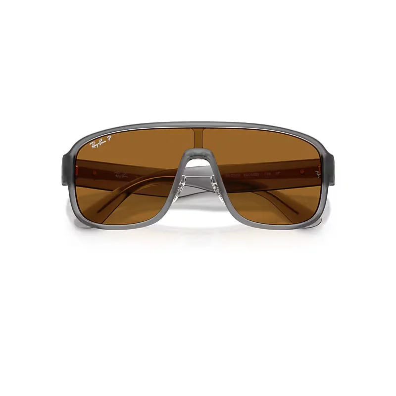 Rb2229 Polarized S Lenses Sunglasses Grey Frame Bronze Lenses Polarized 01-29 by Ray-Ban