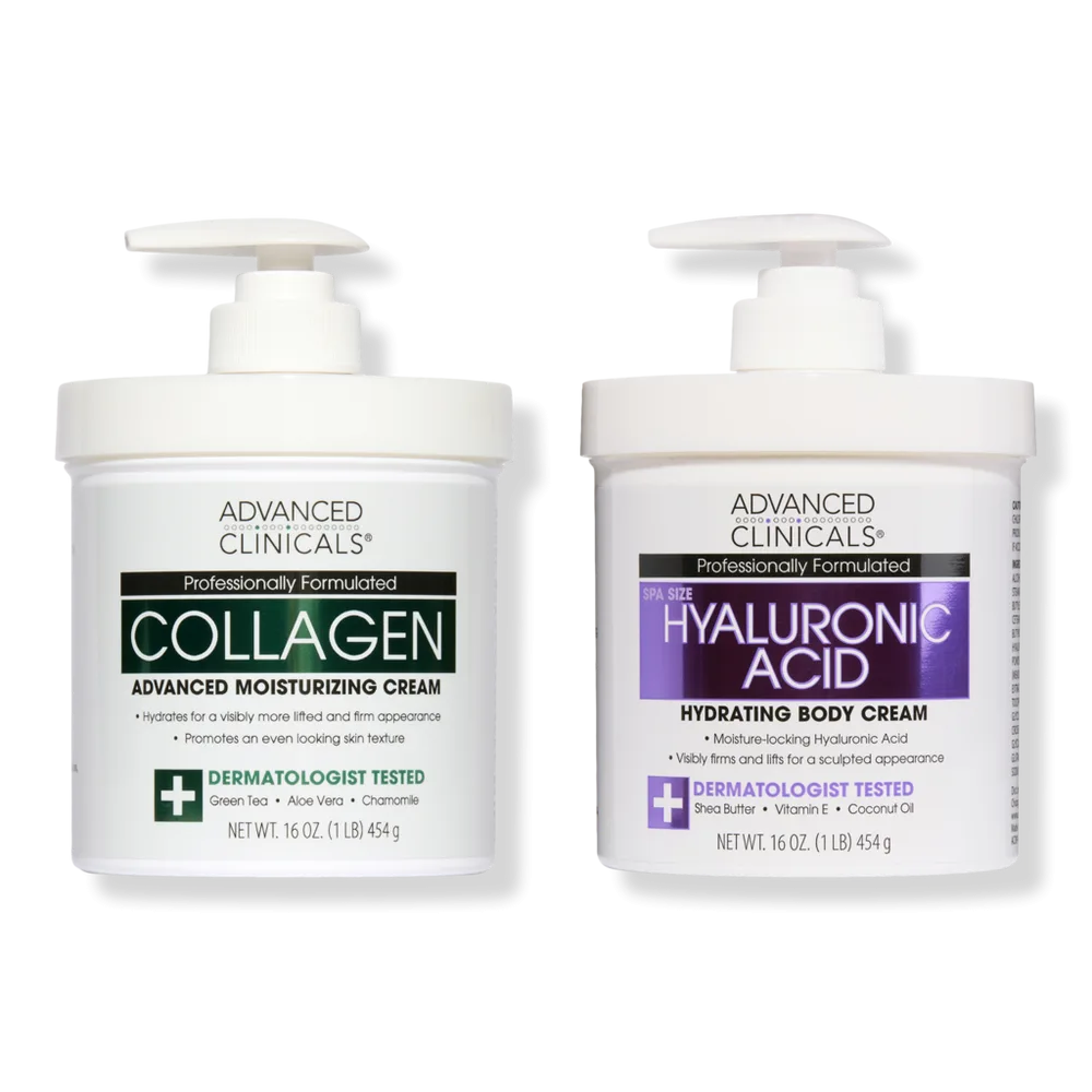 Hyaluronic Acid + Collagen Body Cream Bundle by Advanced Clinicals