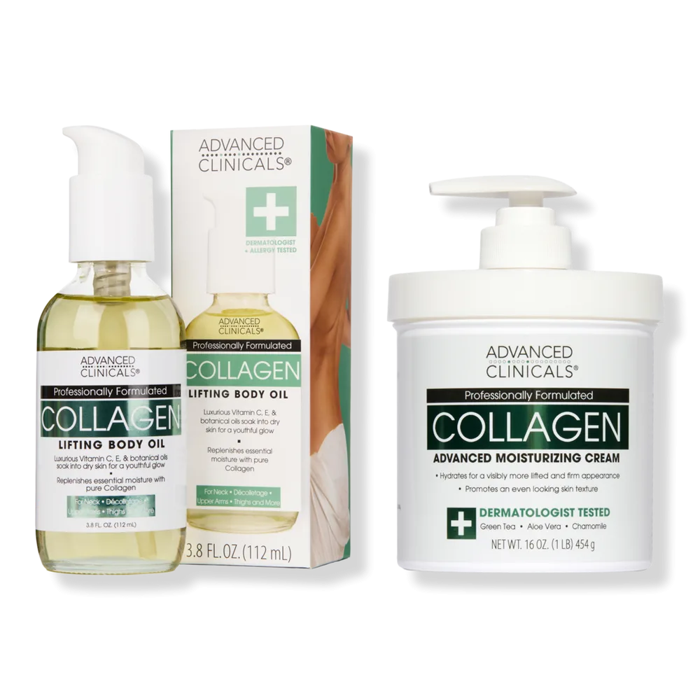 Collagen Body Cream + Body Oil Bundle by Advanced Clinicals