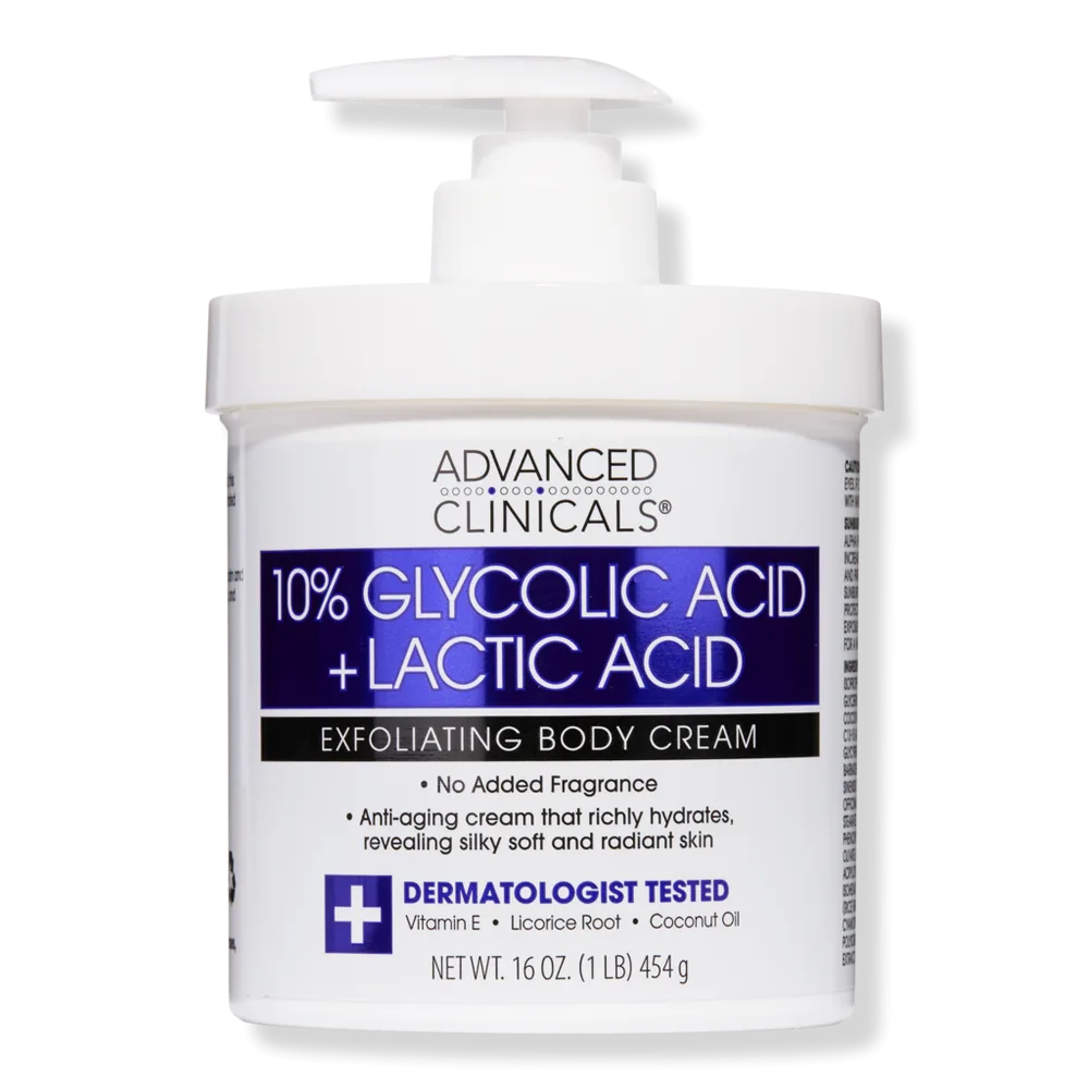 10% Glycolic Acid + Lactic Acid Exfoliating Body Cream by Advanced Clinicals