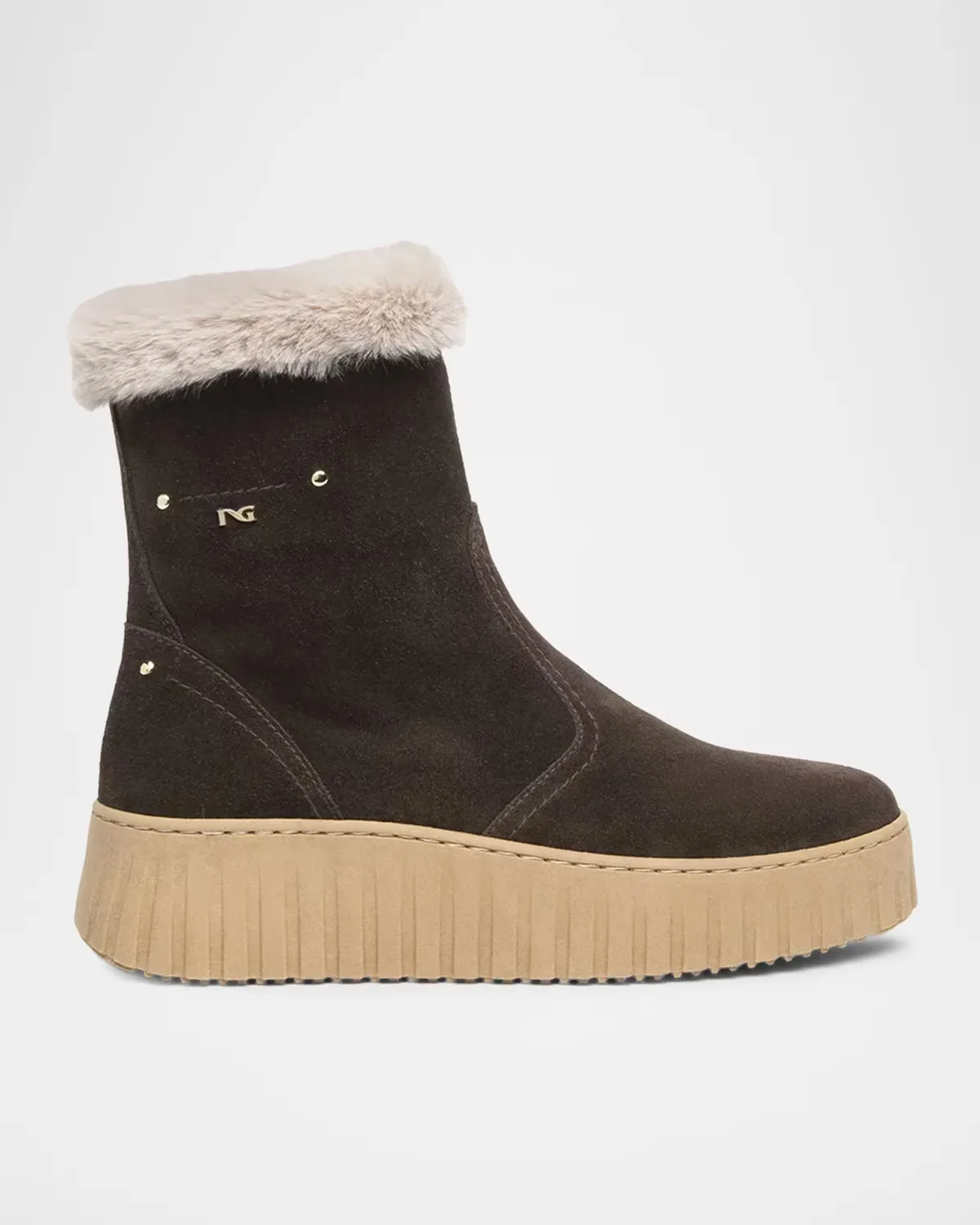 Platform Suede Ankle Boots by NeroGiardini