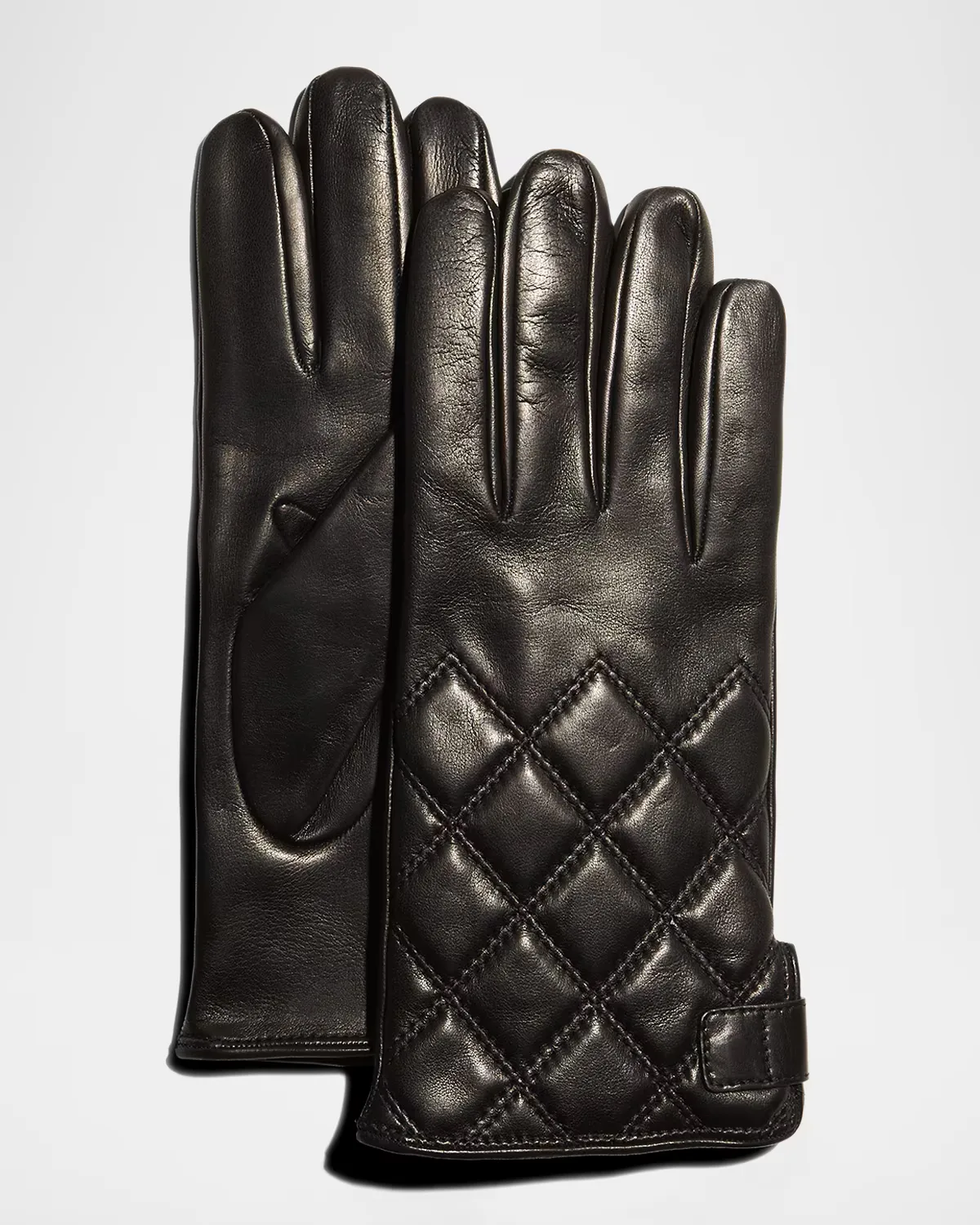 Quilted Napa Snap Gloves with Cashmere Lining by Guanti Giglio Fiorentino