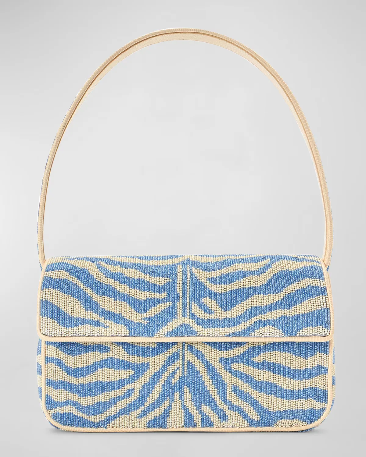 Tommy Two-Tone Beaded Shoulder Bag by STAUD