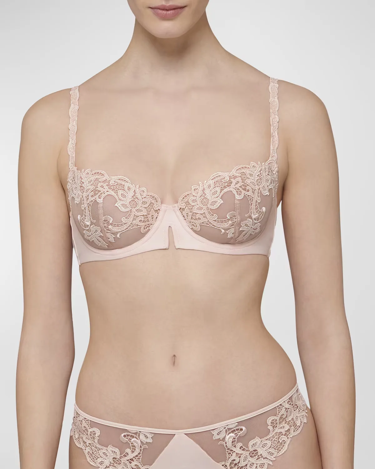 Saga Non-Padded Lace Demi Bra by Simone Prle