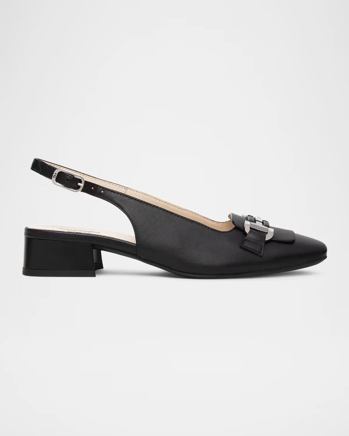 Leather Horsebit Slingback Pumps by NeroGiardini