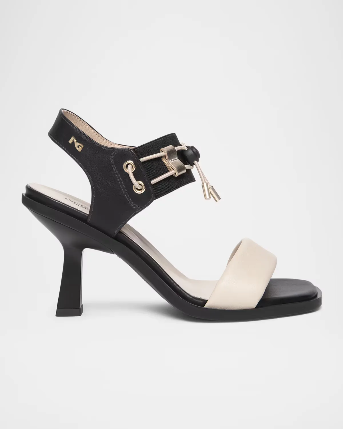 Bungee Bicolor Leather Dress Sandals by NeroGiardini