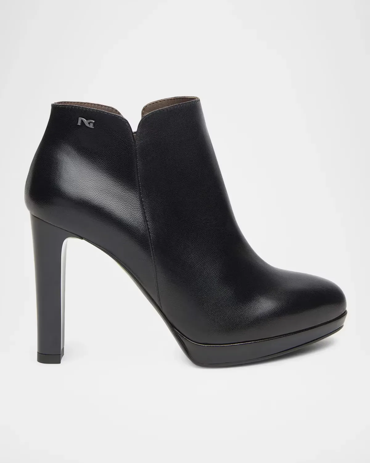 Leather Block-Heel Ankle Booties by NeroGiardini