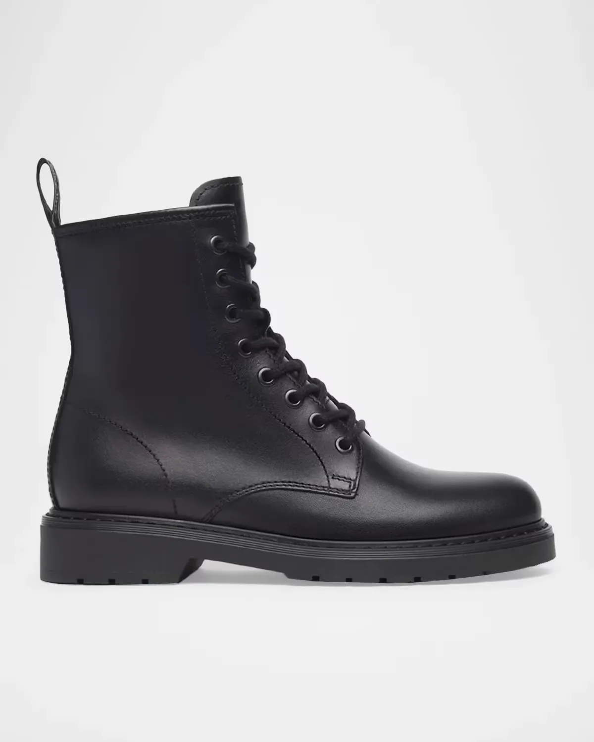 Faux Fur Lined Leather Combat Boots by NeroGiardini