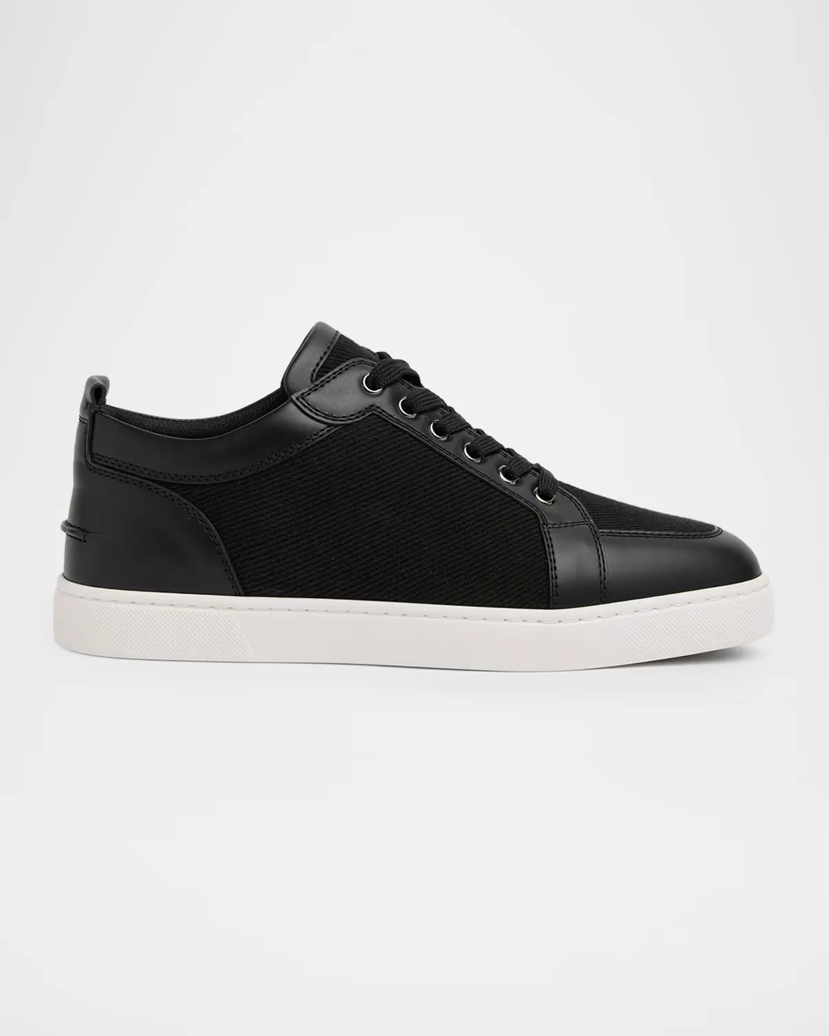 Rantulow Leather and Twill Low-Top Sneakers by Christian Louboutin