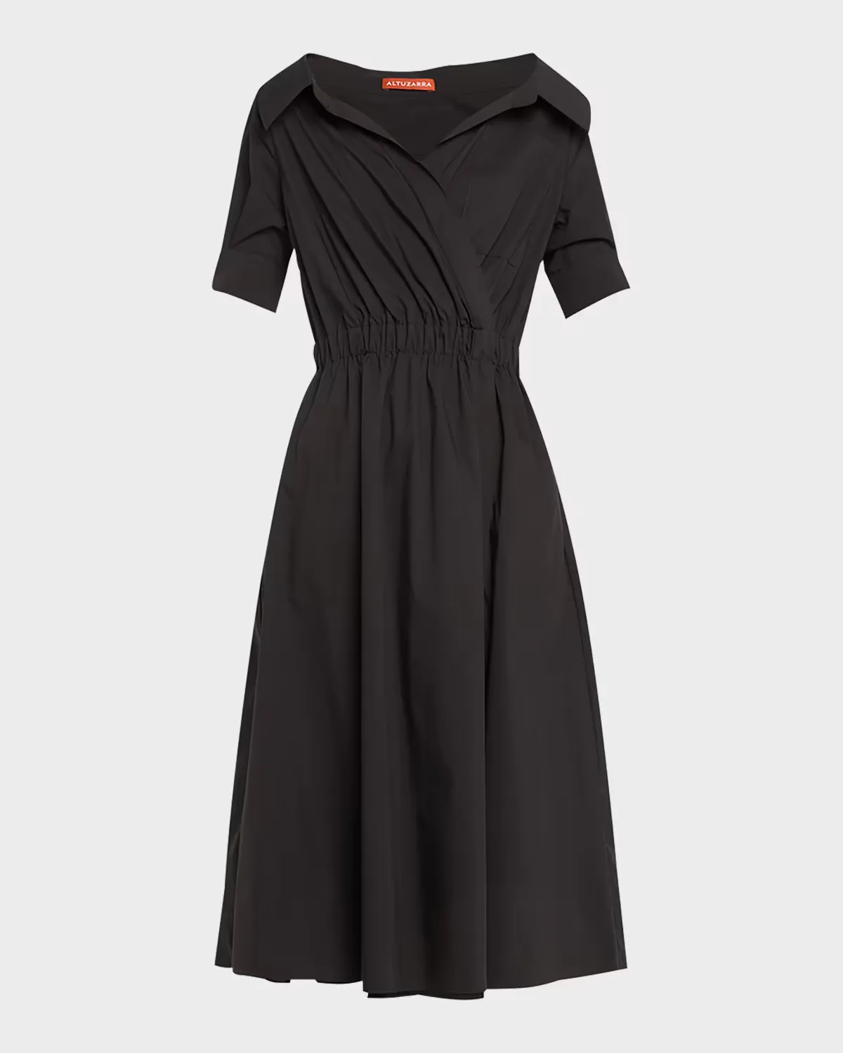 Lydia Short-Sleeve Midi Wrap Shirtdress by Altuzarra