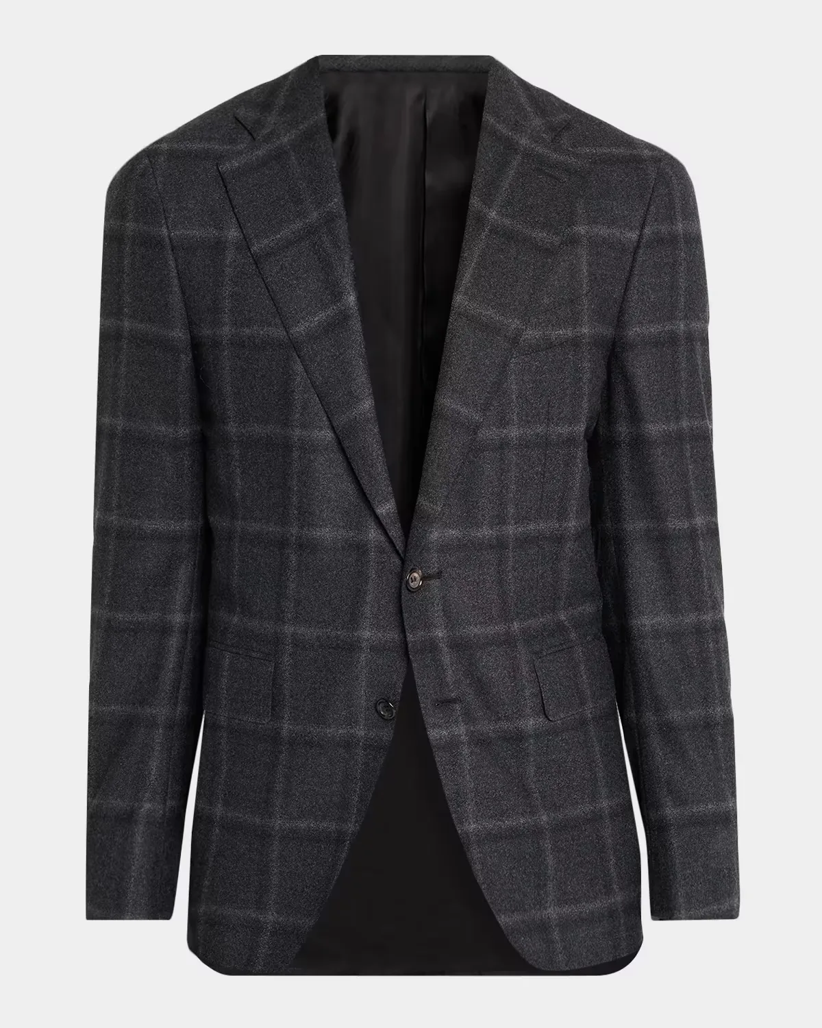 Ombre Windowpane Wool Two-Button Sport Coat by Canali