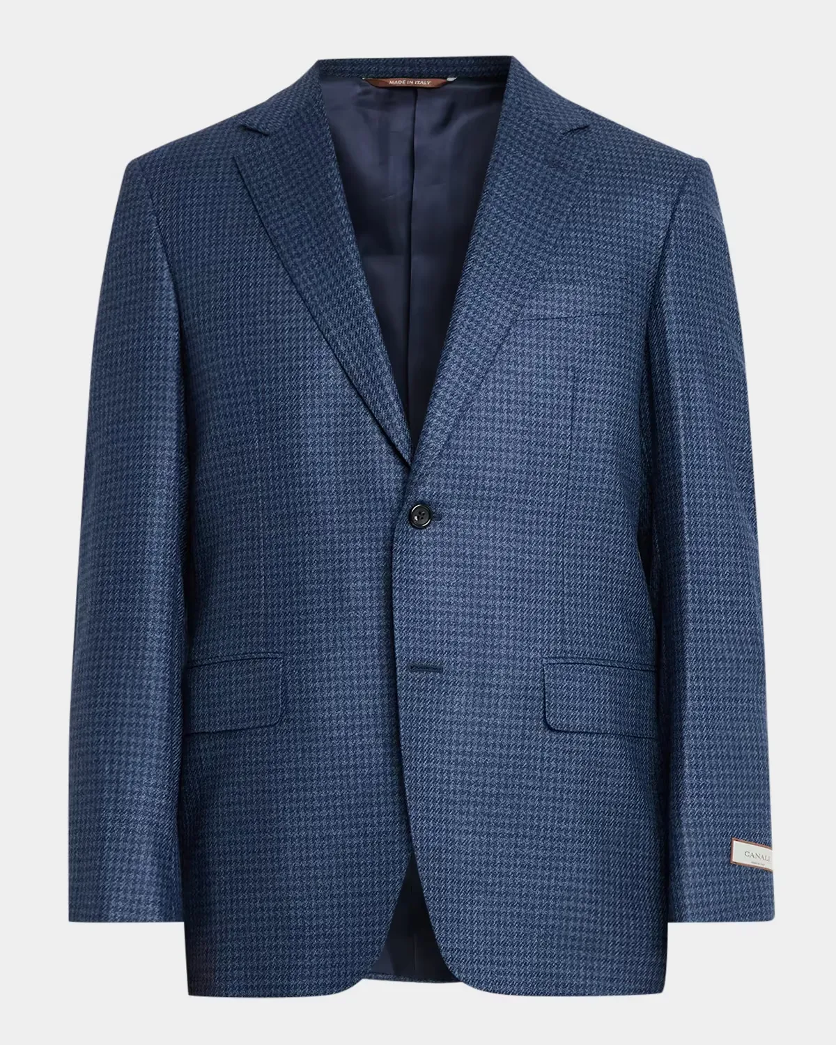 Wool Houndstooth Single-Breasted Sport Coat by Canali