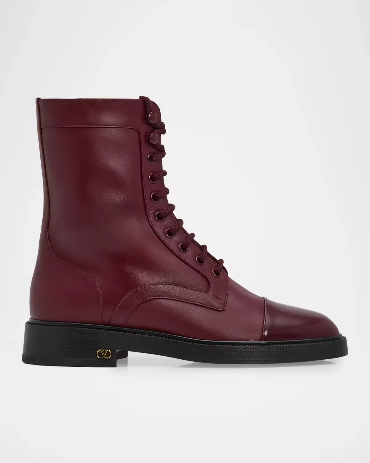 20mm Zimmy Leather Combat Boots by Valentino Garavani