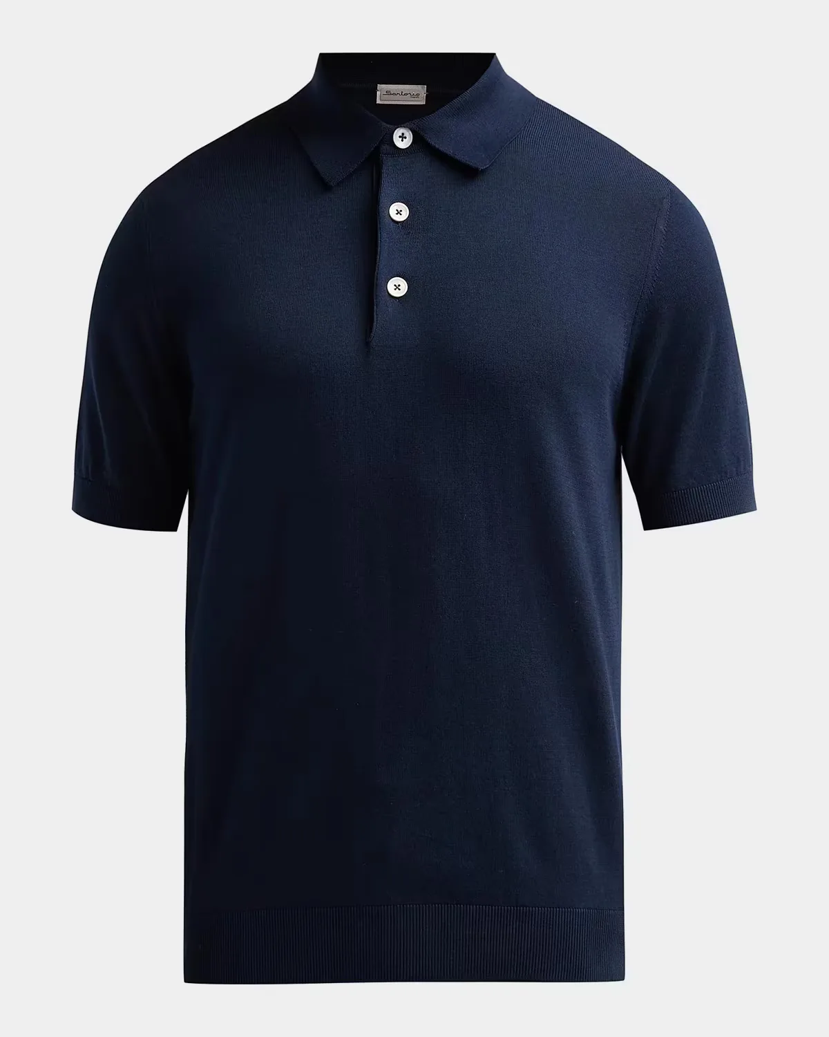 Knit Cotton Polo Shirt by Sartorio