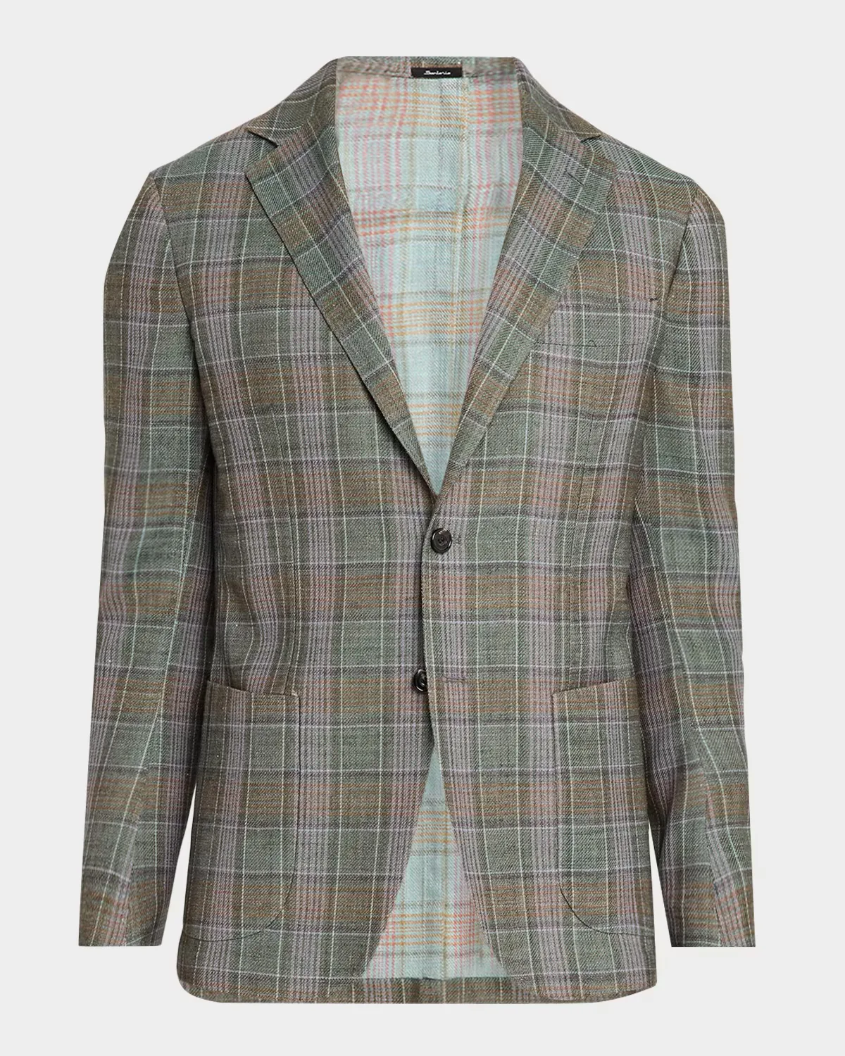 Plaid Wool-Blend Single-Breasted Sport Coat by Sartorio