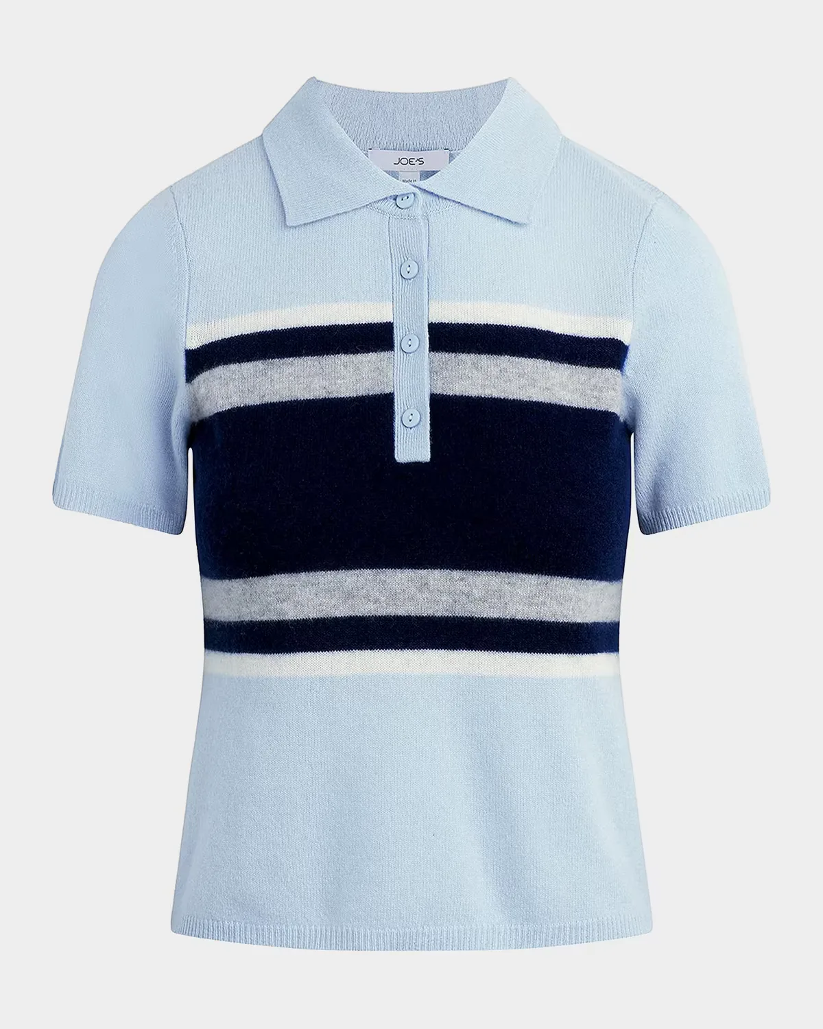 Short-Sleeve Cashmere Rugby Polo Top by Joe & apos;s Jeans