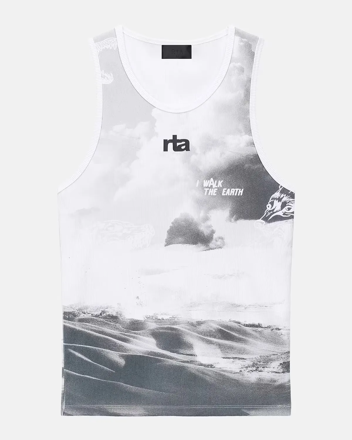 Sylvain Ribbed Logo Tank Top by RTA