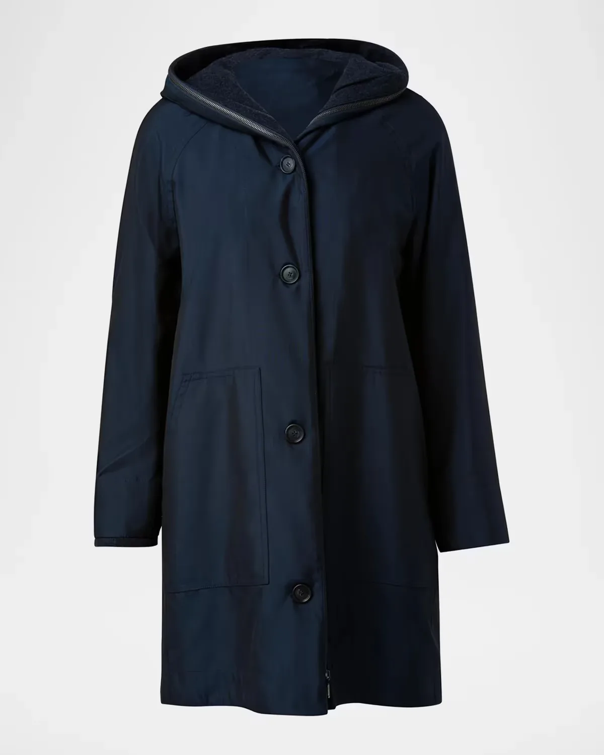 Hooded Cashmere Two-In-One Short Coat by Akris