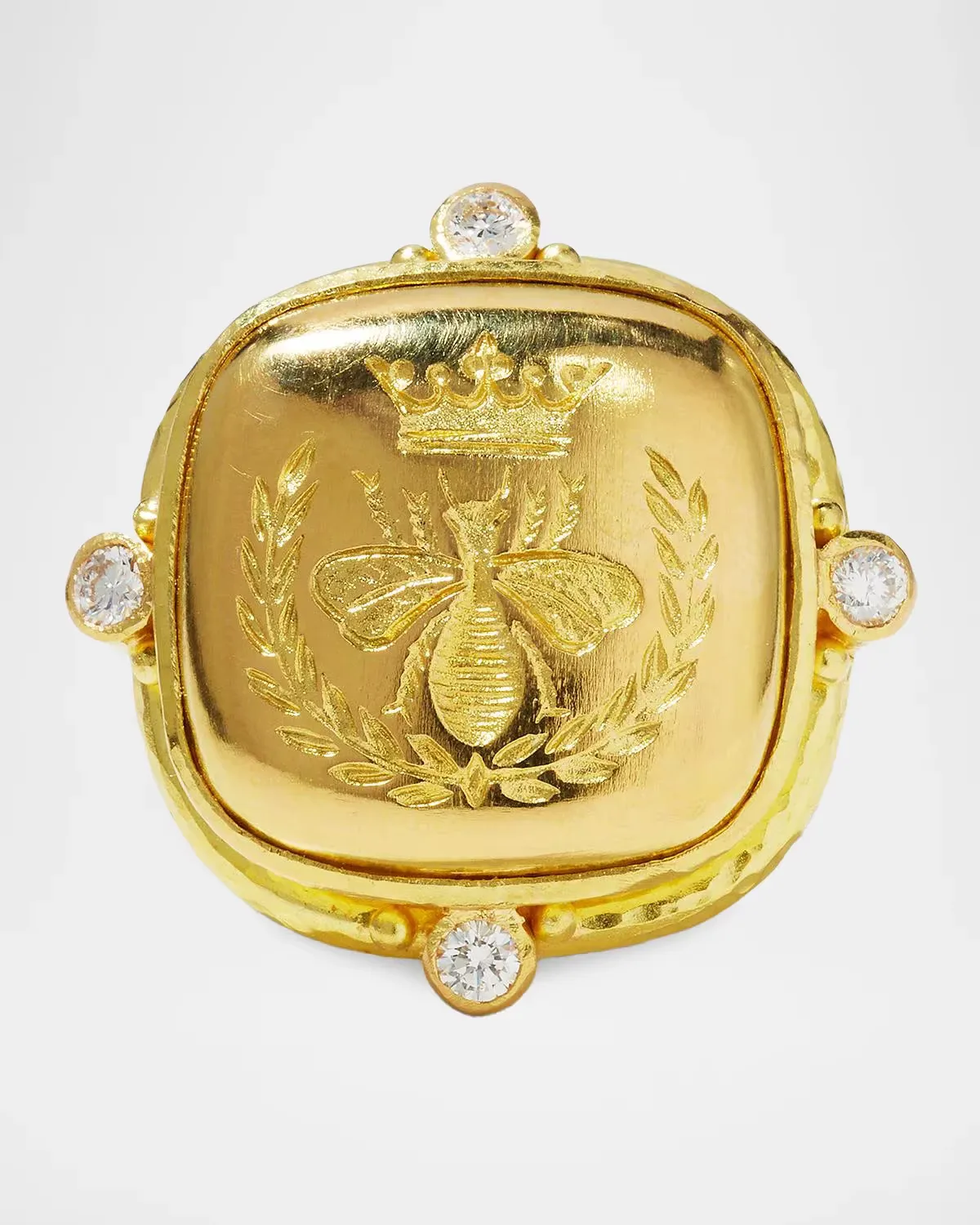 19K Queen Bee Ring with Diamonds by Elizabeth Locke