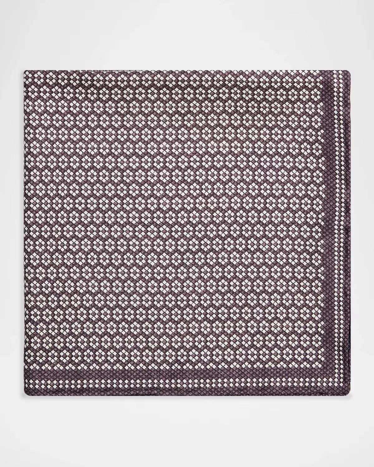 Micro-Hexagon Silk Pocket Square