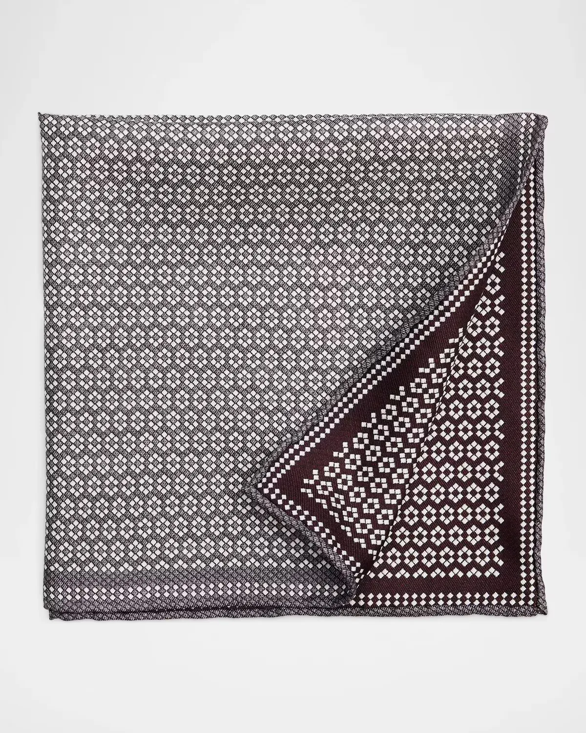 Micro-Hexagon Silk Pocket Square