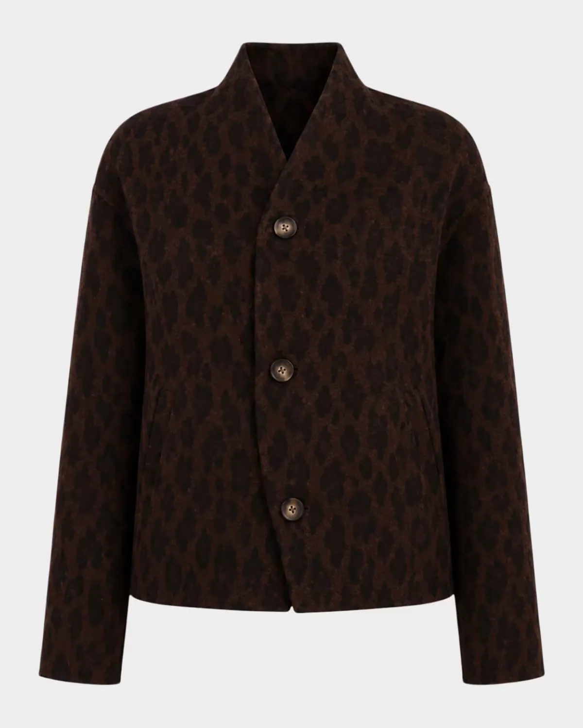 Hania Double-Face Wool-Blend Leopard Jacket by LaMarque