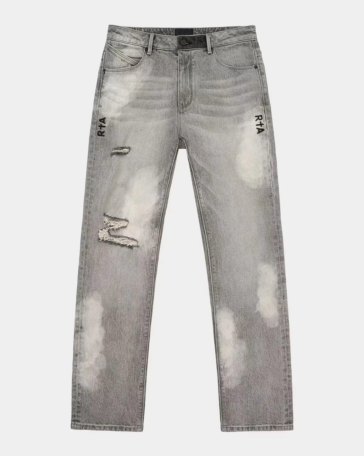 Curva Ultra Bleached Distressed Slim-Fit Jeans by RTA