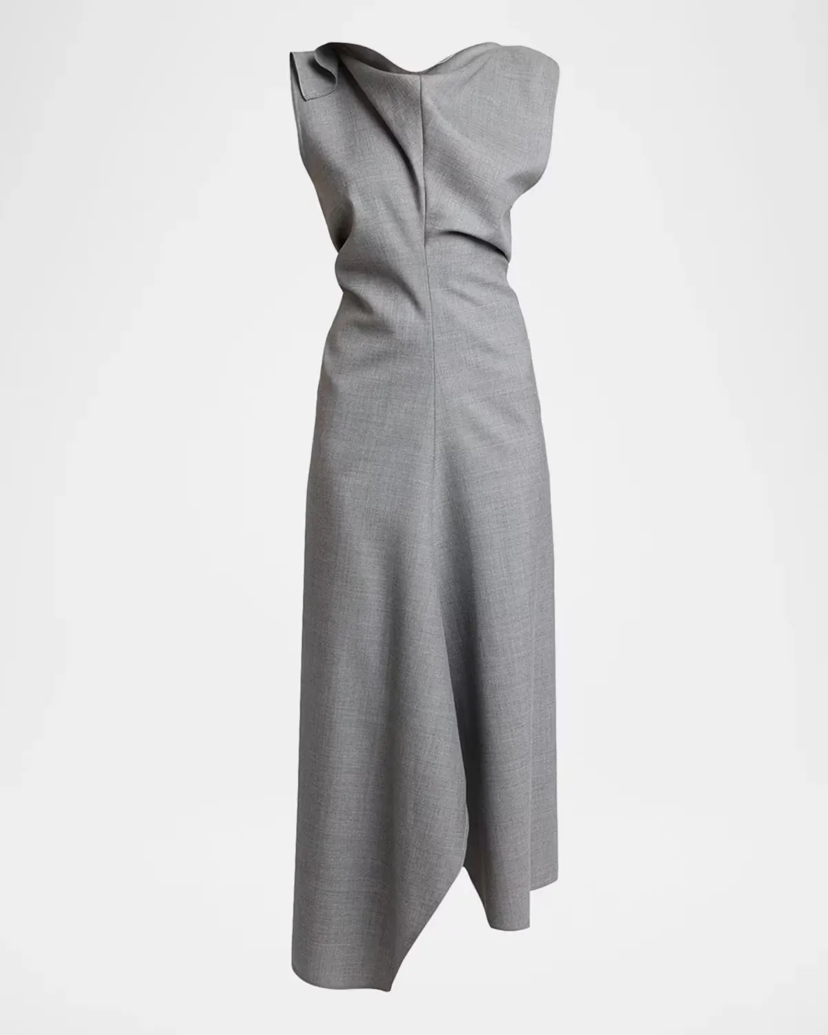 Draped Virgin Wool Midi Dress by Victoria Beckham