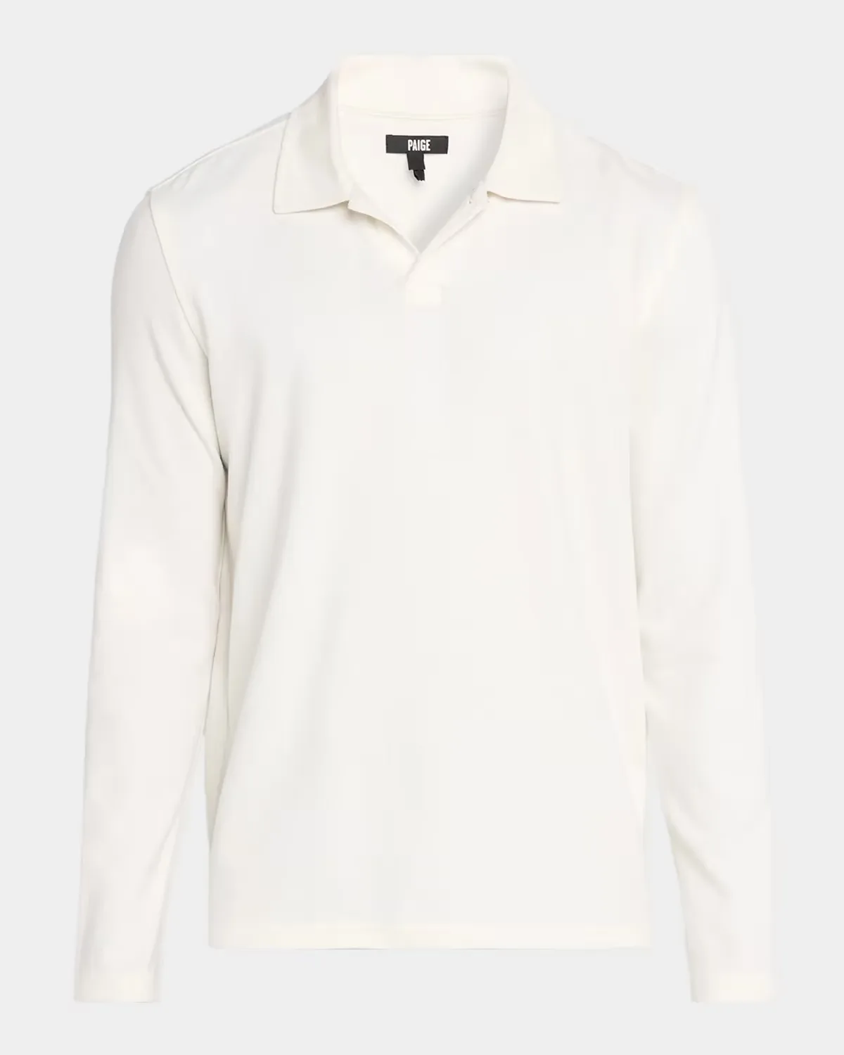 Hammond Sueded Jersey Long-Sleeve Polo Shirt by PAIGE