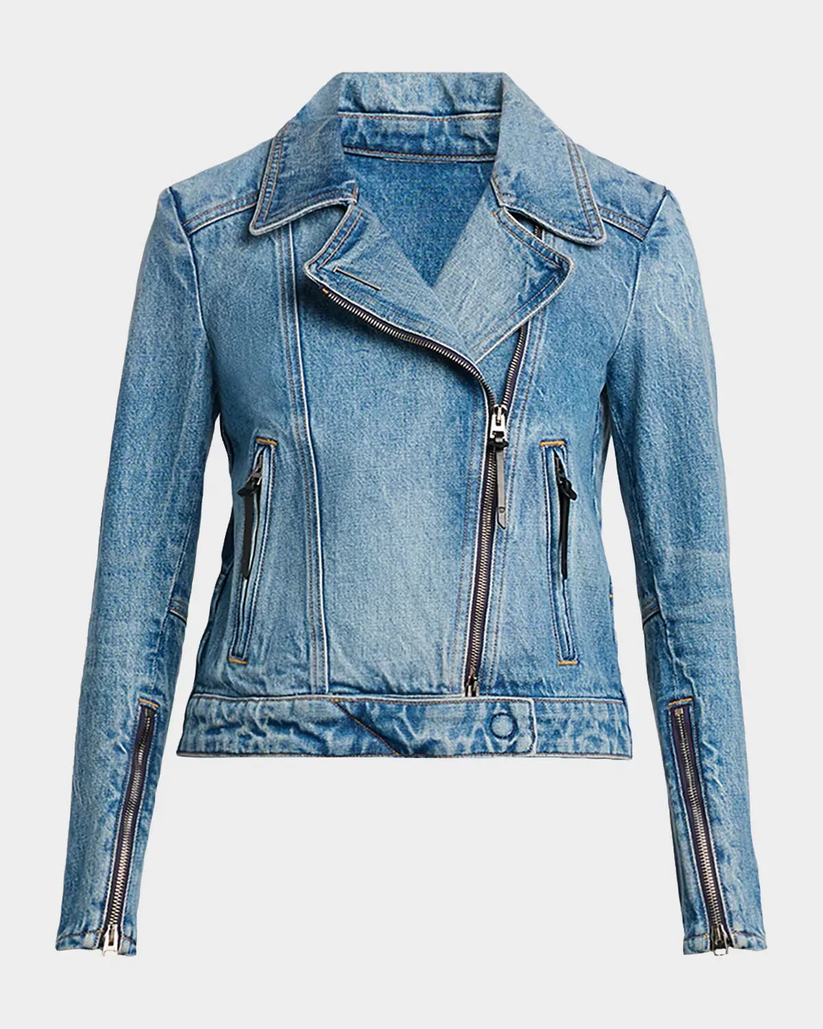 Stonewashed Denim Moto Jacket by Tom Ford