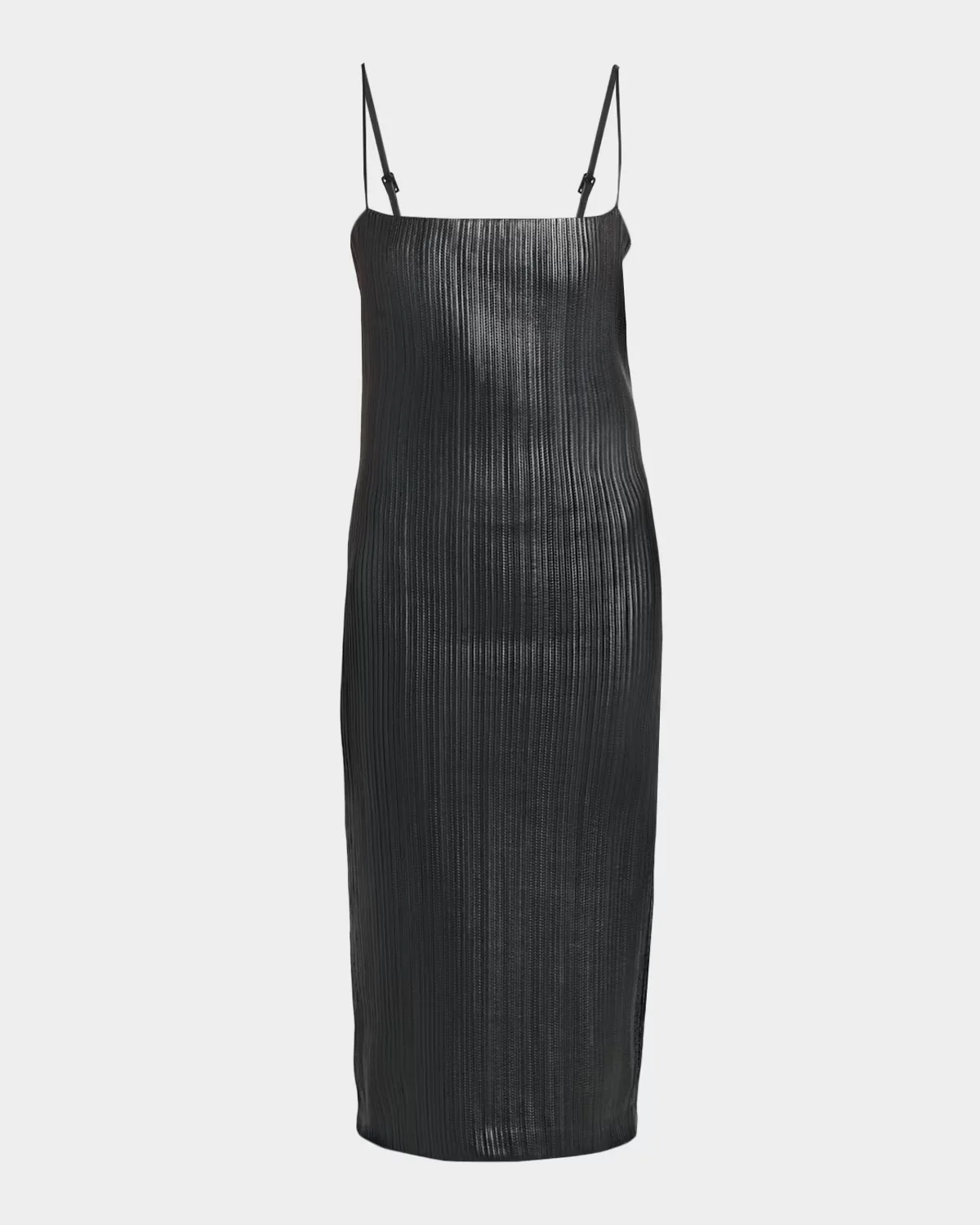 Leather Ribbed Midi Dress by Tom Ford