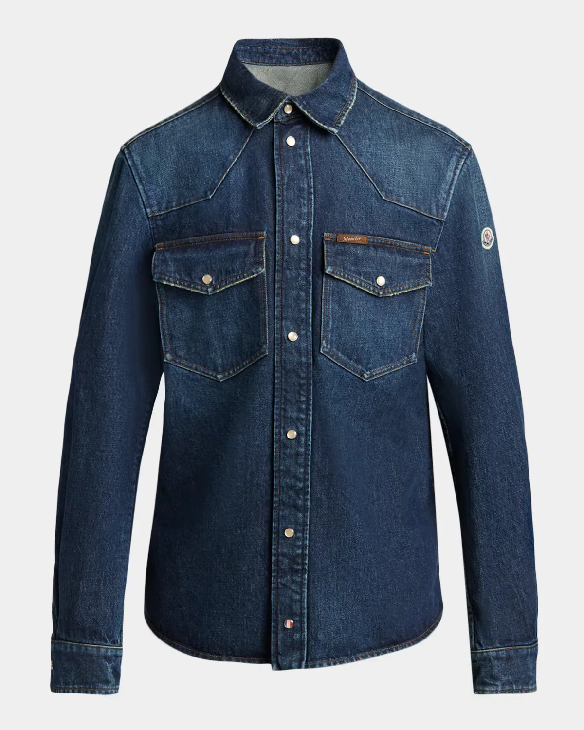 Snap-Front Denim Western Shirt