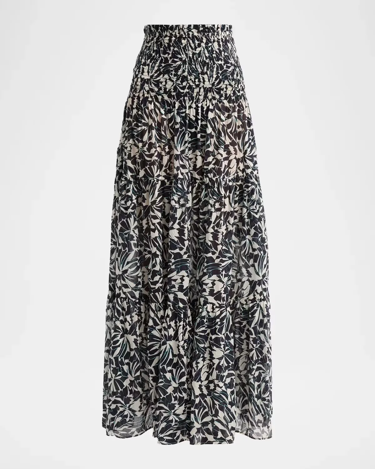 Lucca Smocked Strapless Midi Dress by Ulla Johnson