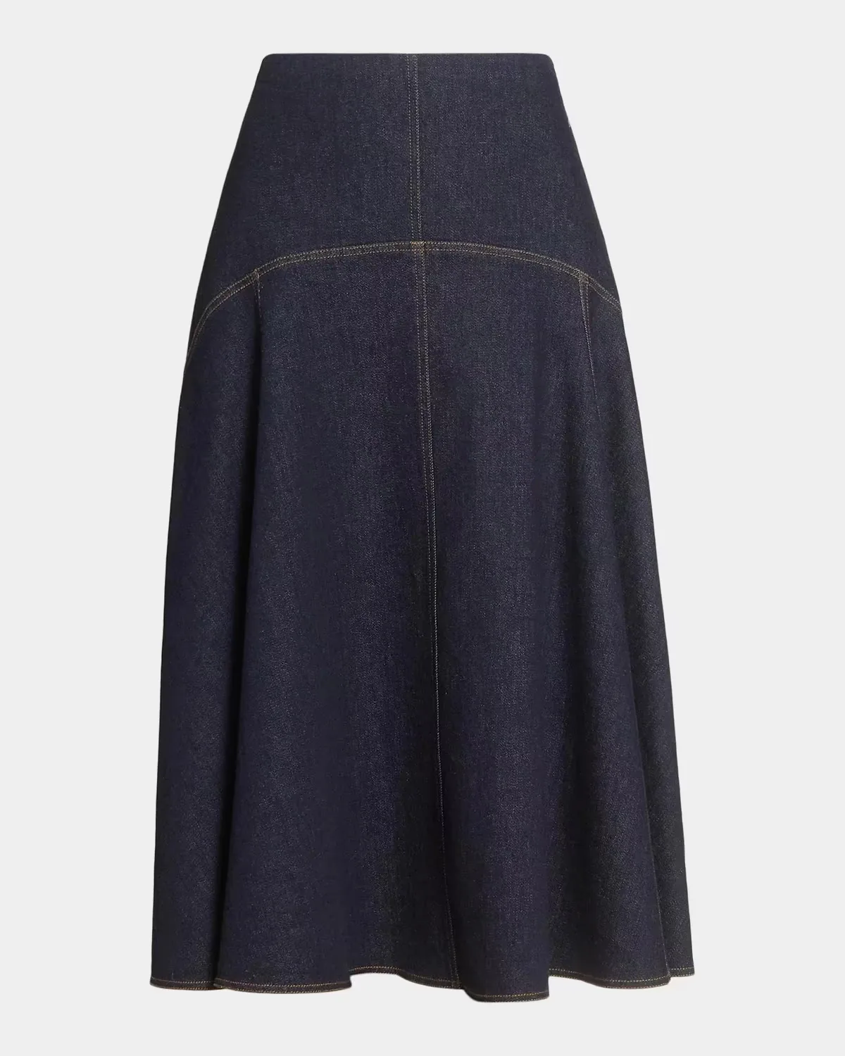 La Jupe Triangle De-Nmes Denim Midi-Skirt by JACQUEMUS