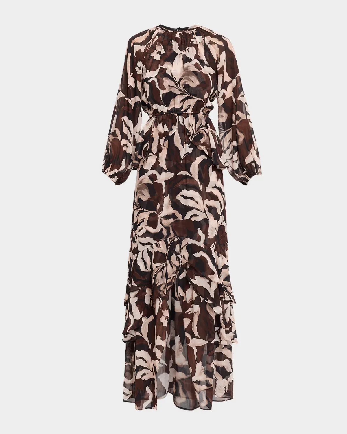 Sanaz Ruffle-Hem Maxi Dress