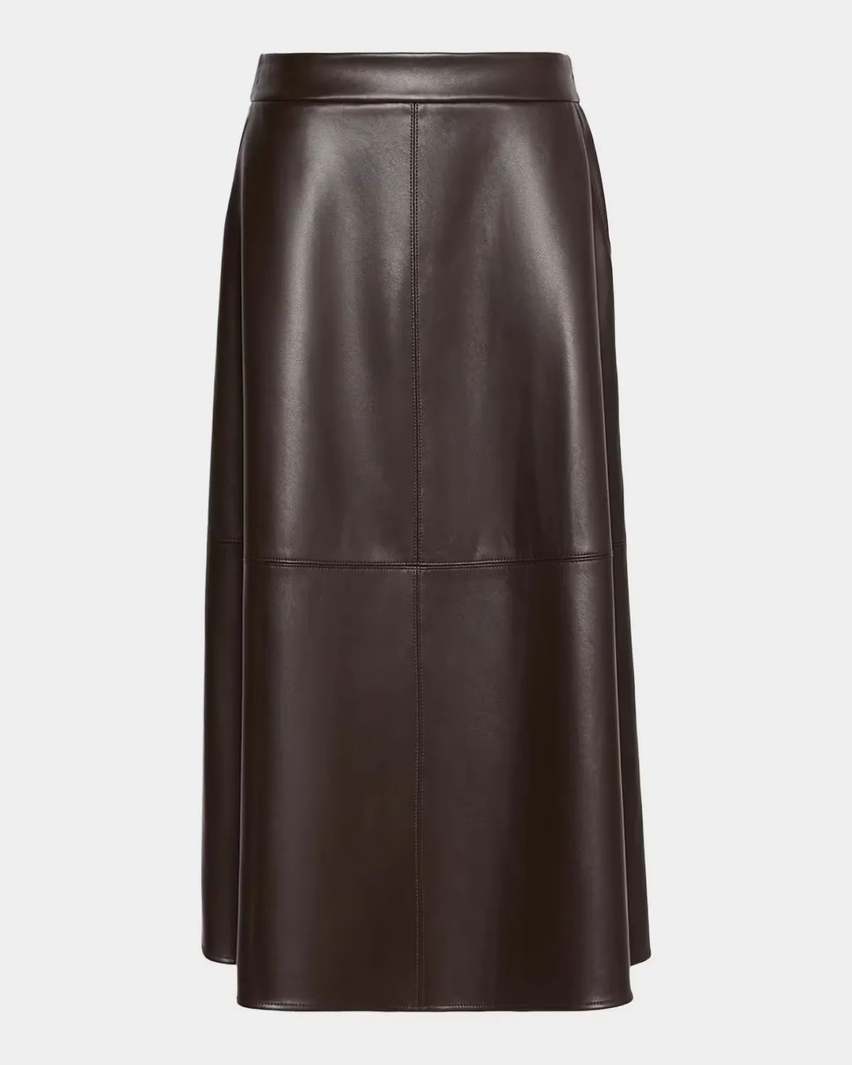 Faux-Leather Midi Skirt by Max Mara