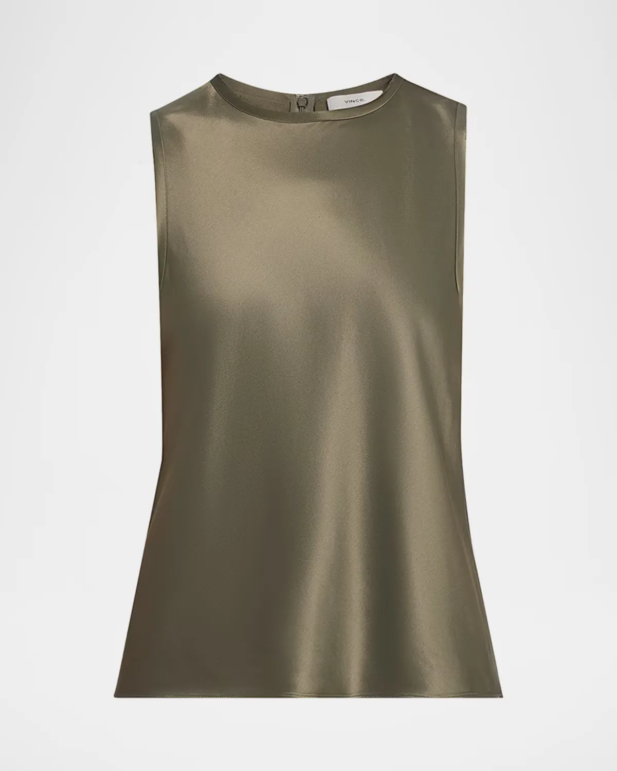 Sleeveless Bias-Cut Satin Top